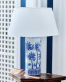 Margon bordlampe blå/hvid
