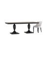 King's Desk dining table, black