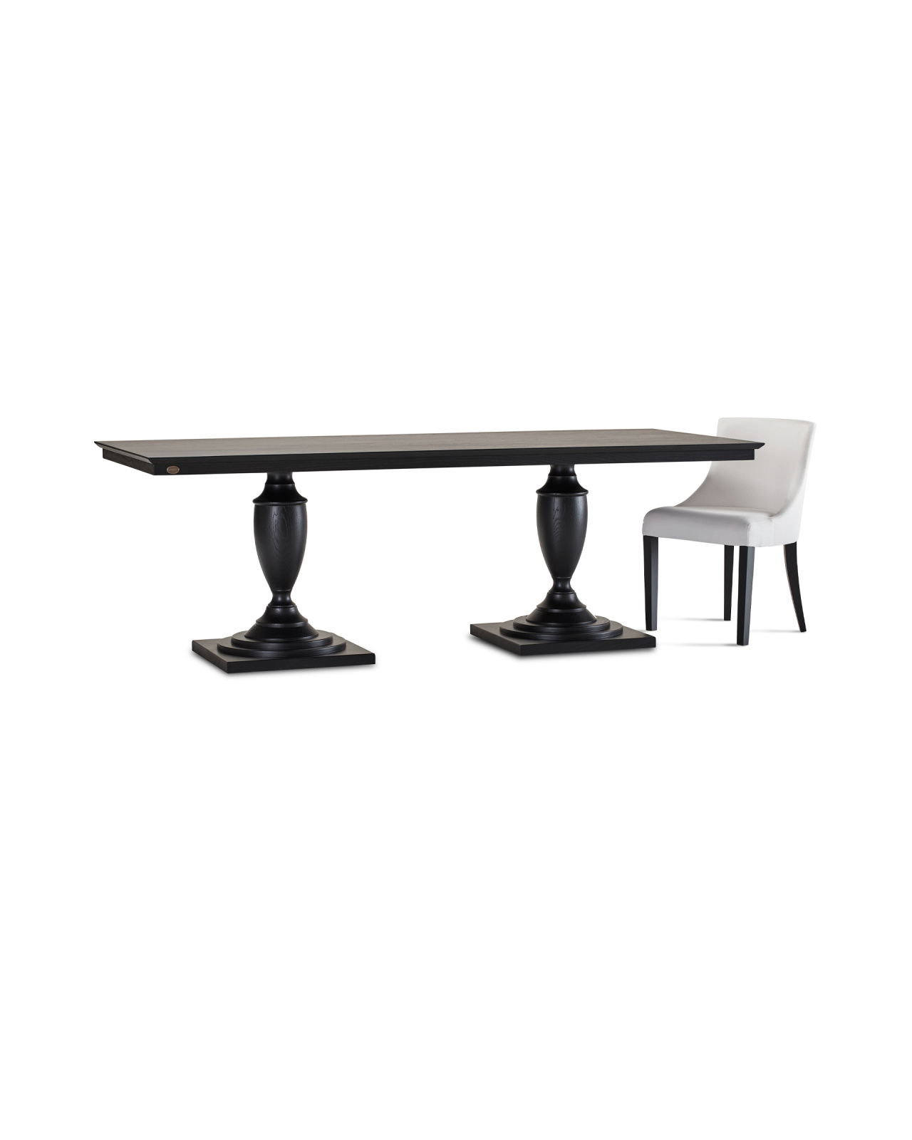 King's Desk dining table, black