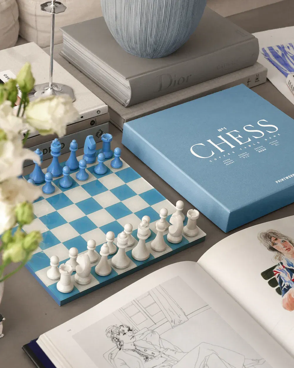 Classic Chess Dusty Blue