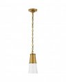 Robinson Small Pendant Antique Brass/Clear Glass