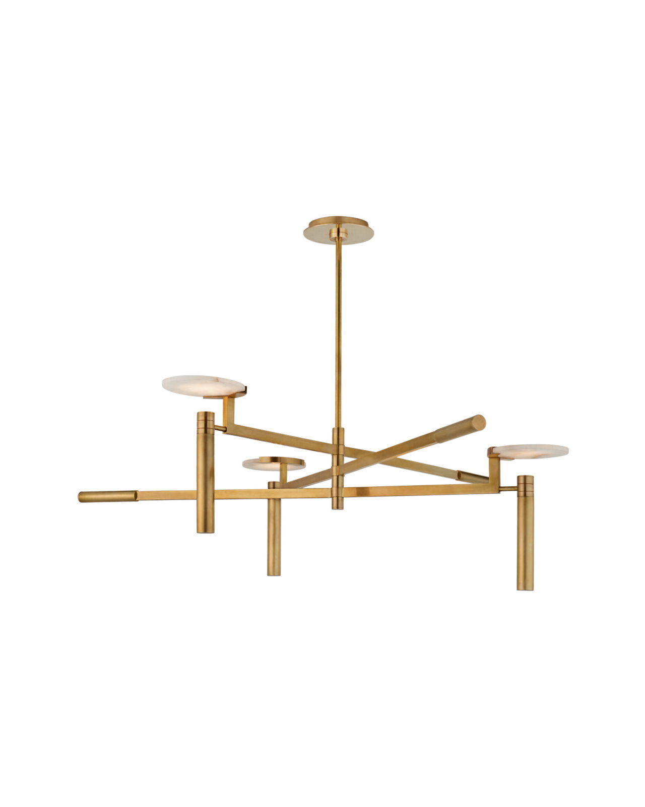 Melange Floating Disc Chandelier Brass L