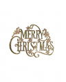 Merry Christmas Weihnachtsschmuck Gold 13cm