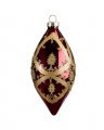 Patrice-joulupallo, elongated teardrop burgundy