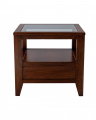 Martino side table with glass top Noble Brown