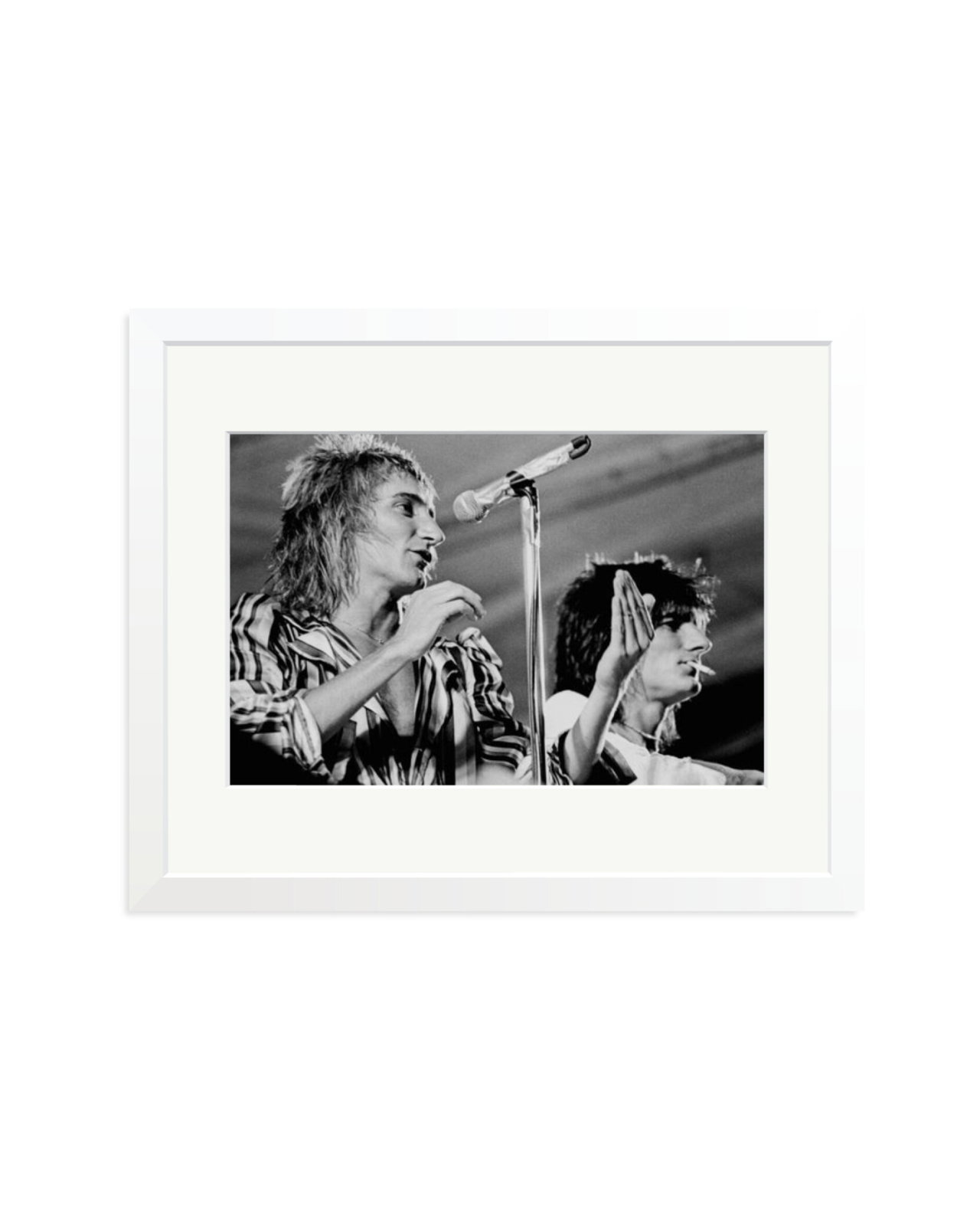 Rod Stewart & Ron Wood 1975 White / Medium