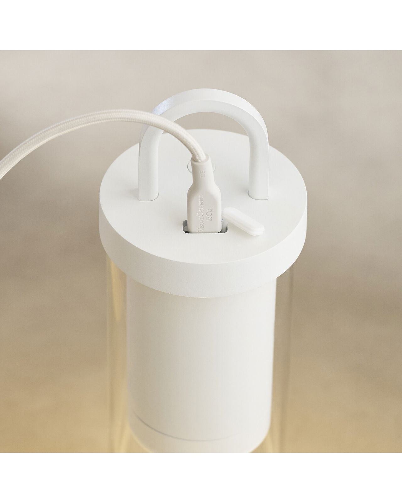 Kandella bordslampa uppladdningsbar vit