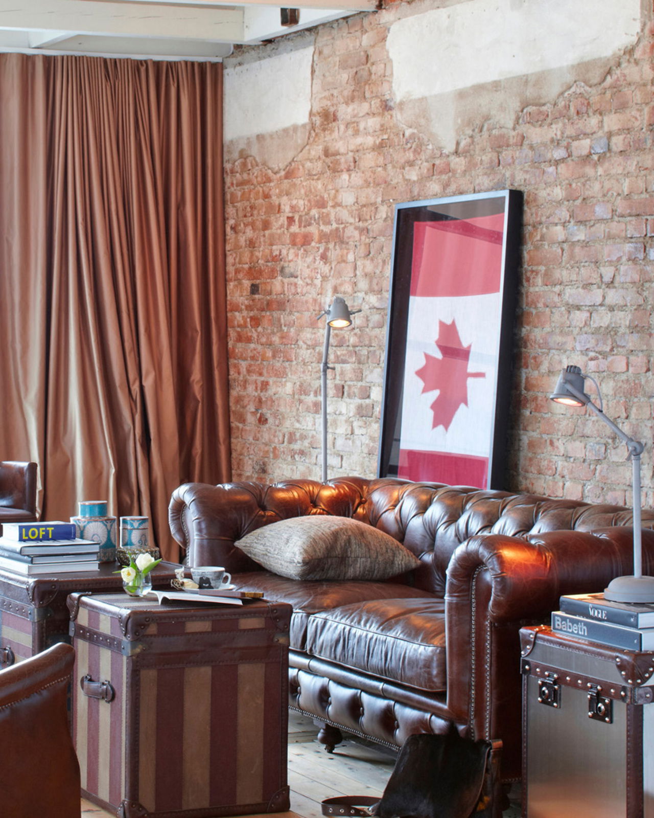 Kensington Couch Vintage Cigar Leather