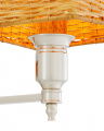 Wall Lamp Lexington Single Nickel/Rattan
