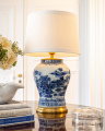 Bordlampe Chinese Blue