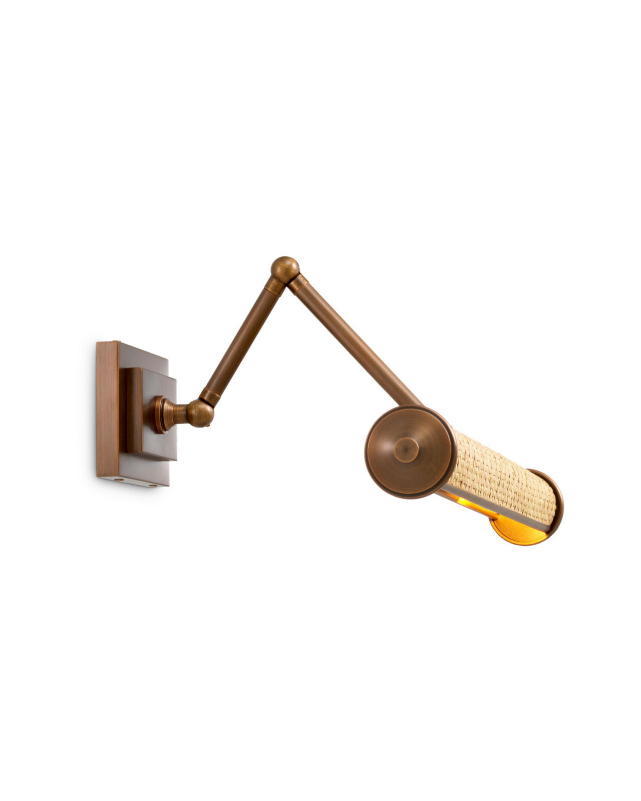 Luca-seinävalaisin antiikkimessinki/rotingista L