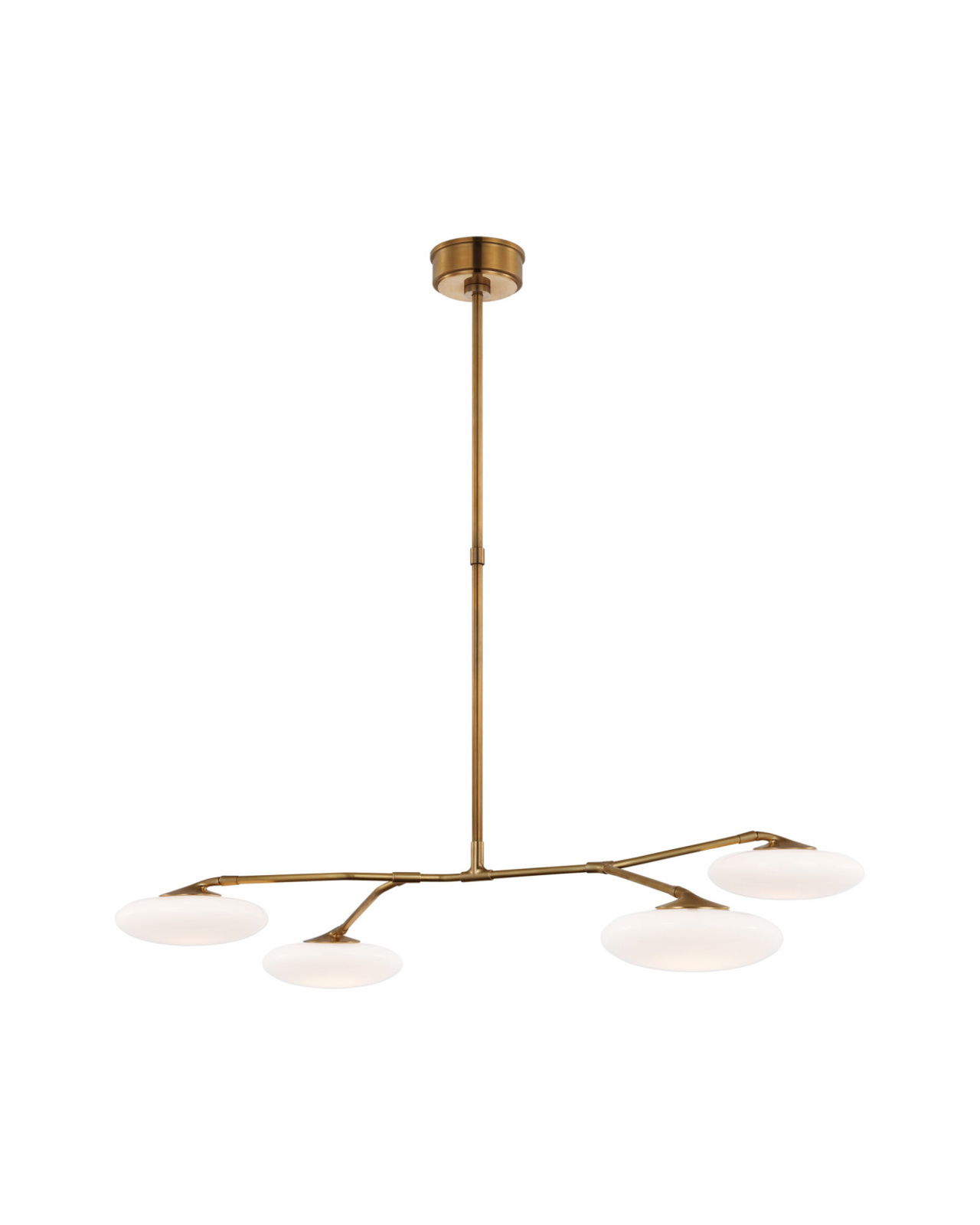 Brindille Large Four Light Chandelier Soft Brass