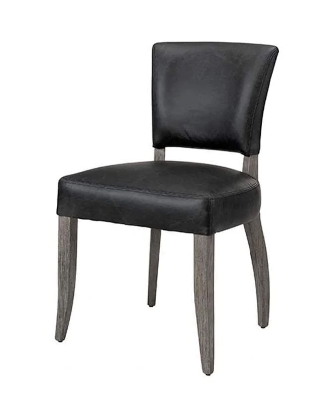 Maggie dining chair leather black