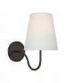 Lyndsie Small Sconce Aged Iron/Linen Shade