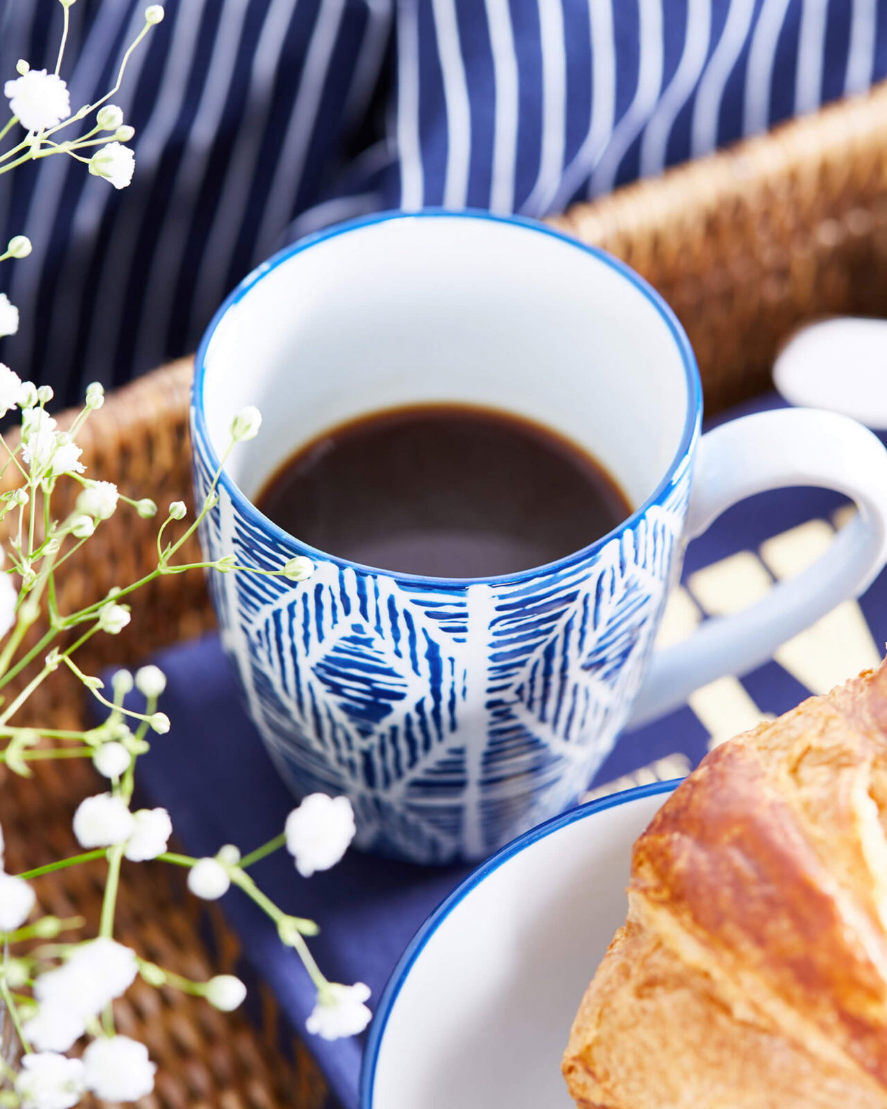 Capri Azzurra muggar blå/vit 6-pack