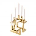 Candle Holder Skyline brass plated