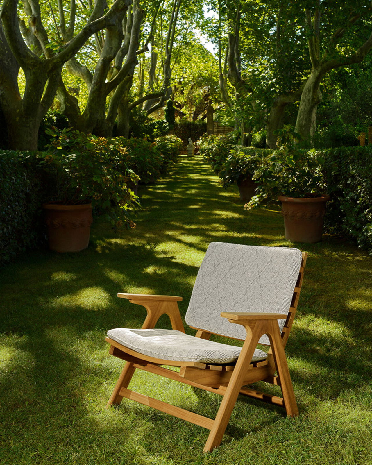 Oceanview fåtølje natural teak