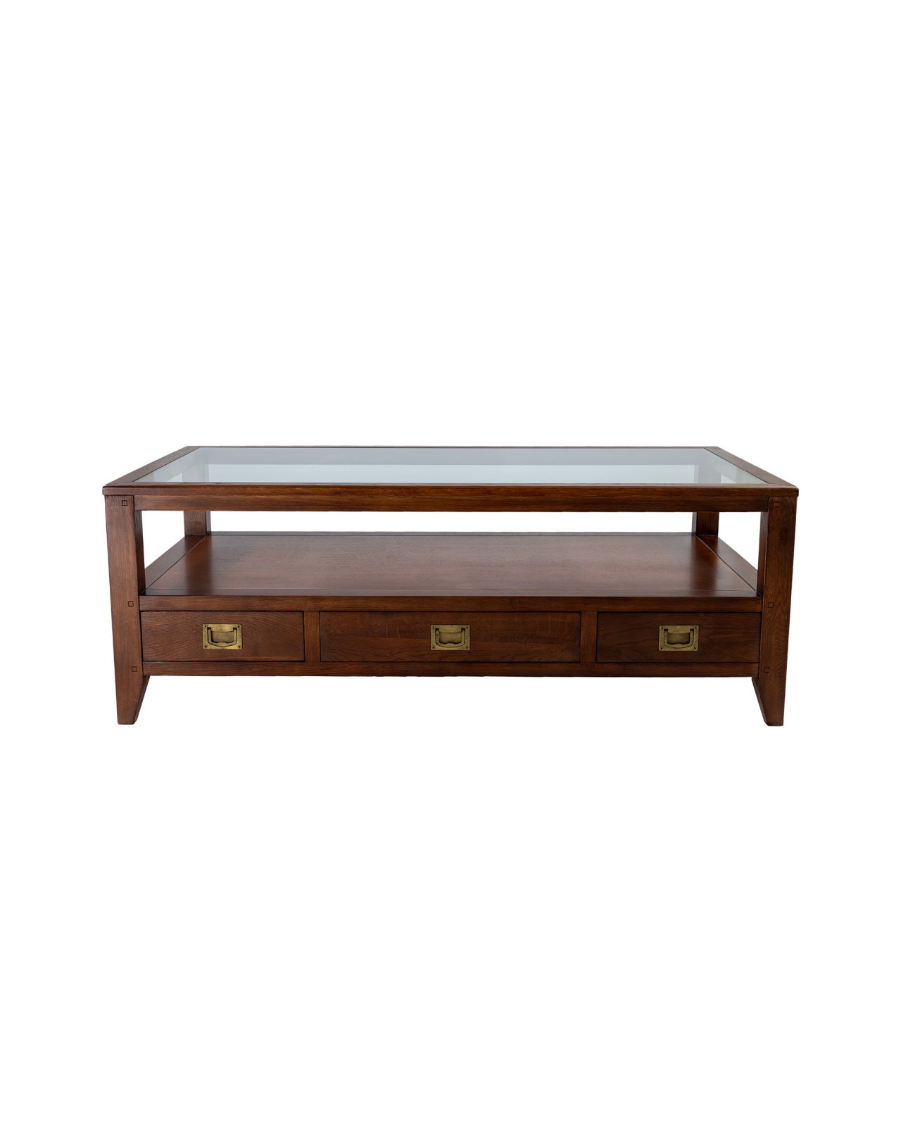 Martino coffee table with glass top Noble Brown