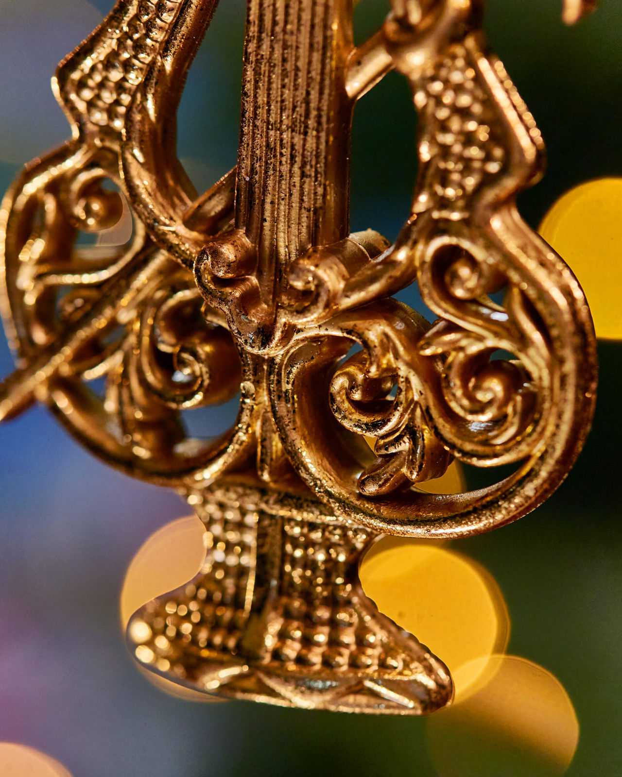 Aria lyra julgransdekoration guld