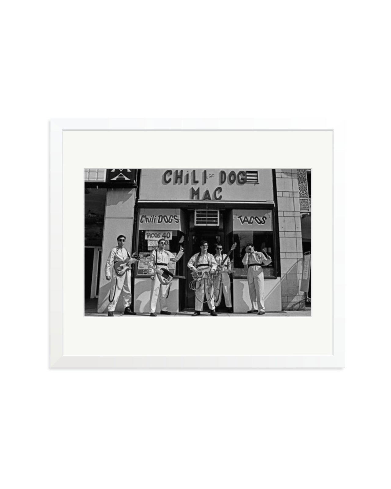 Devo at The Chili Dog Mac in Akron 1978 White / Large