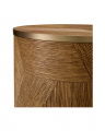 Velutto Side Table Oak Veneer Brass