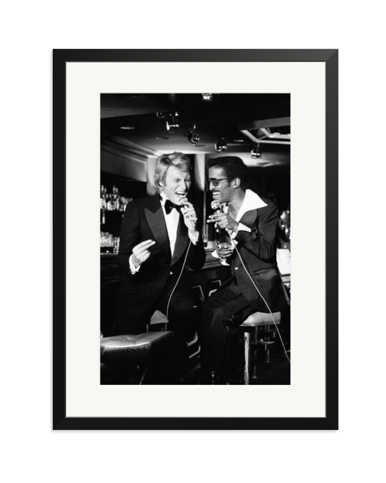 Johnny Hallyday and Sammy Davis Jr. Black / XL
