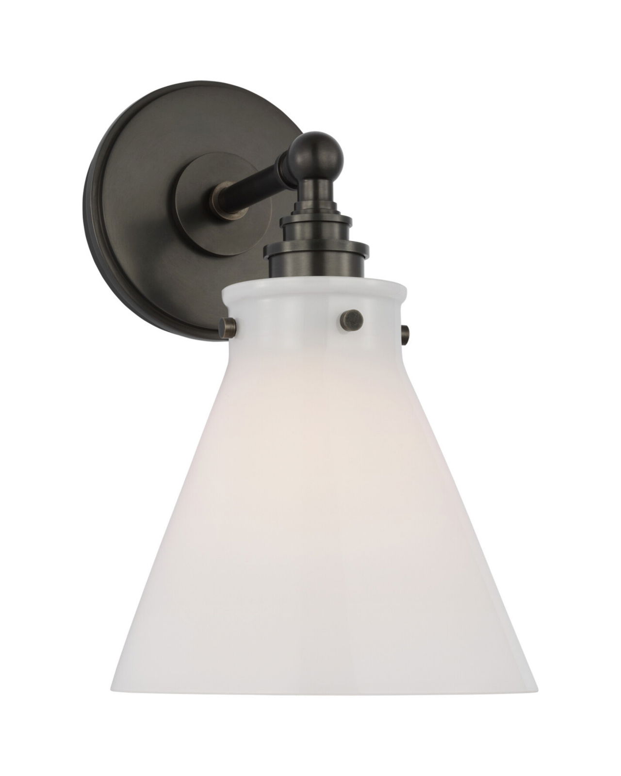 Parkington Small Single Wall Light Bronze/White glass