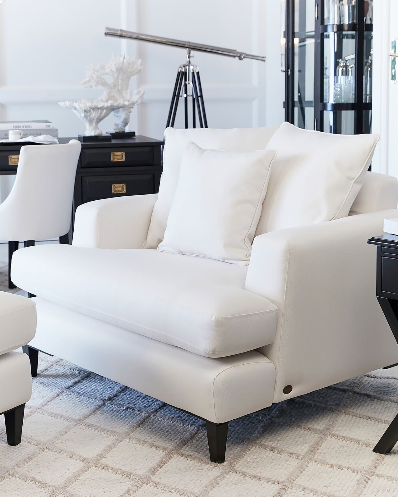 Los Angeles armchair 1,5-seater, off-white