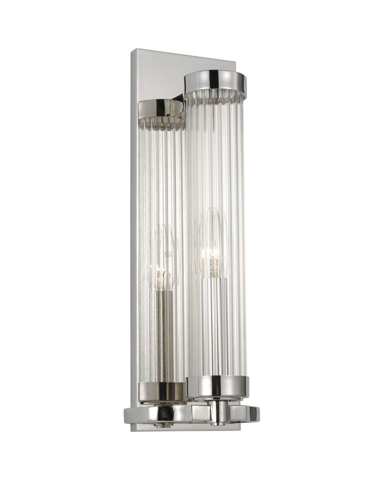 Demi vägglampa nickel