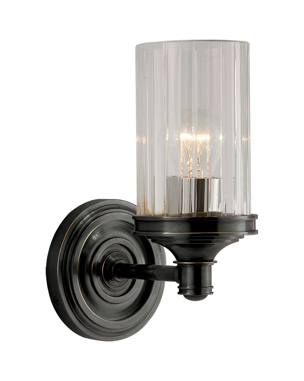 Ava Single Sconce Bronze with Crystal