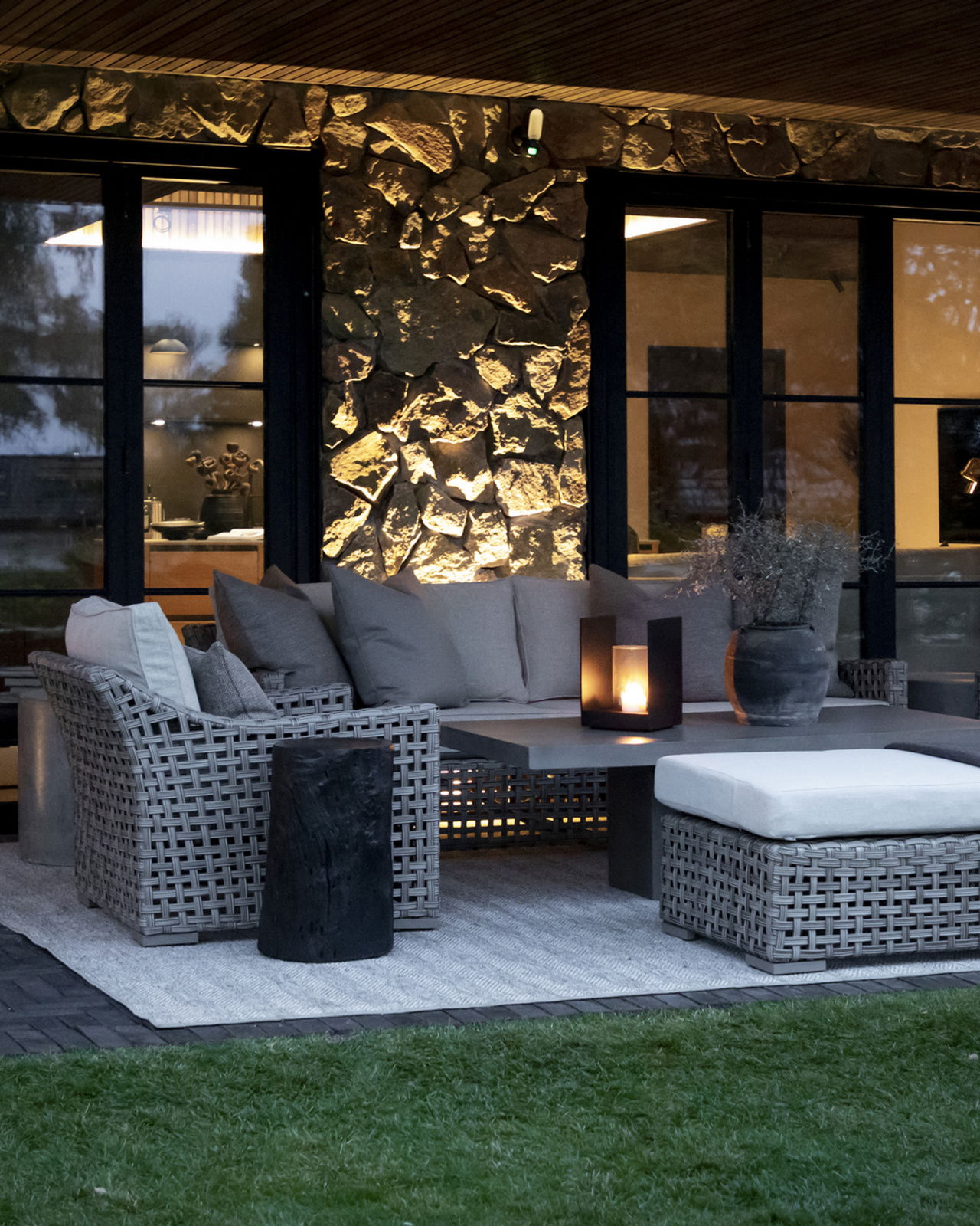 San Remo Sofa grau 3-Sitzer