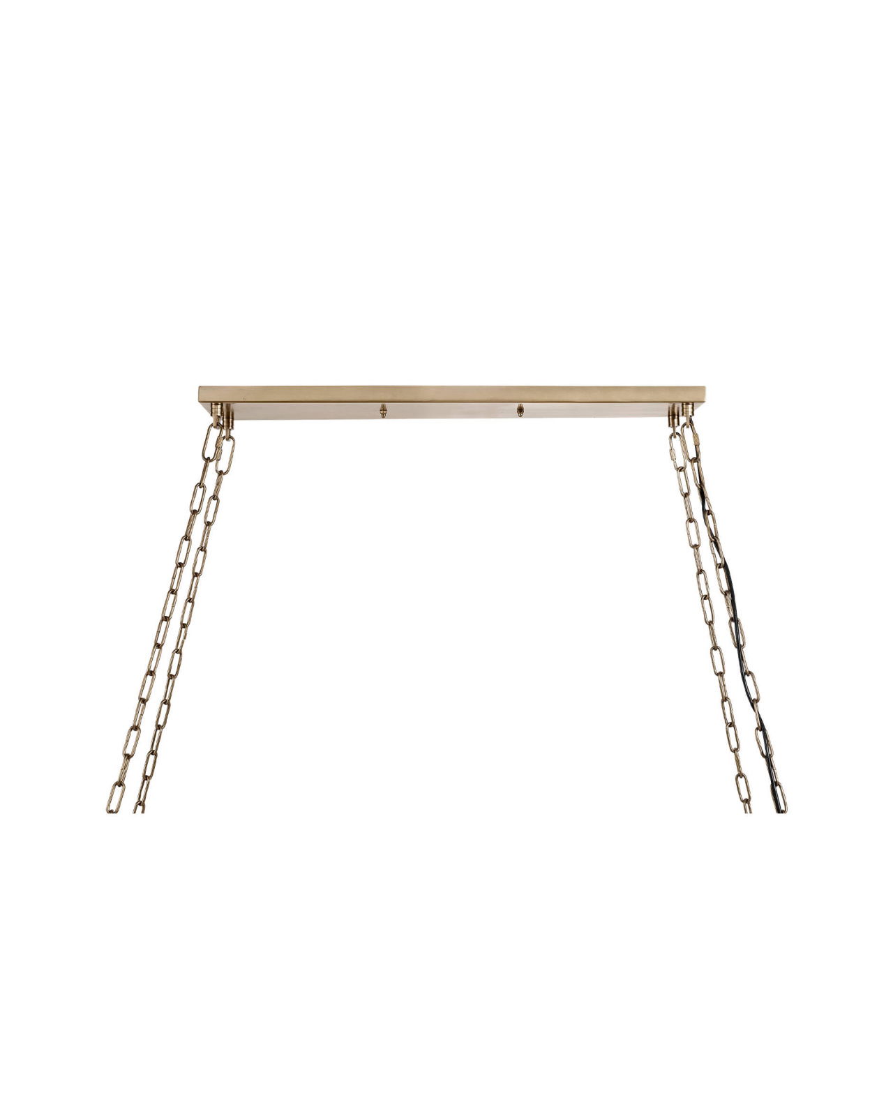 Crown Rectangular taklampa antik mässing