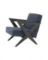 Felippe Leather Armchair Blue Nubuck