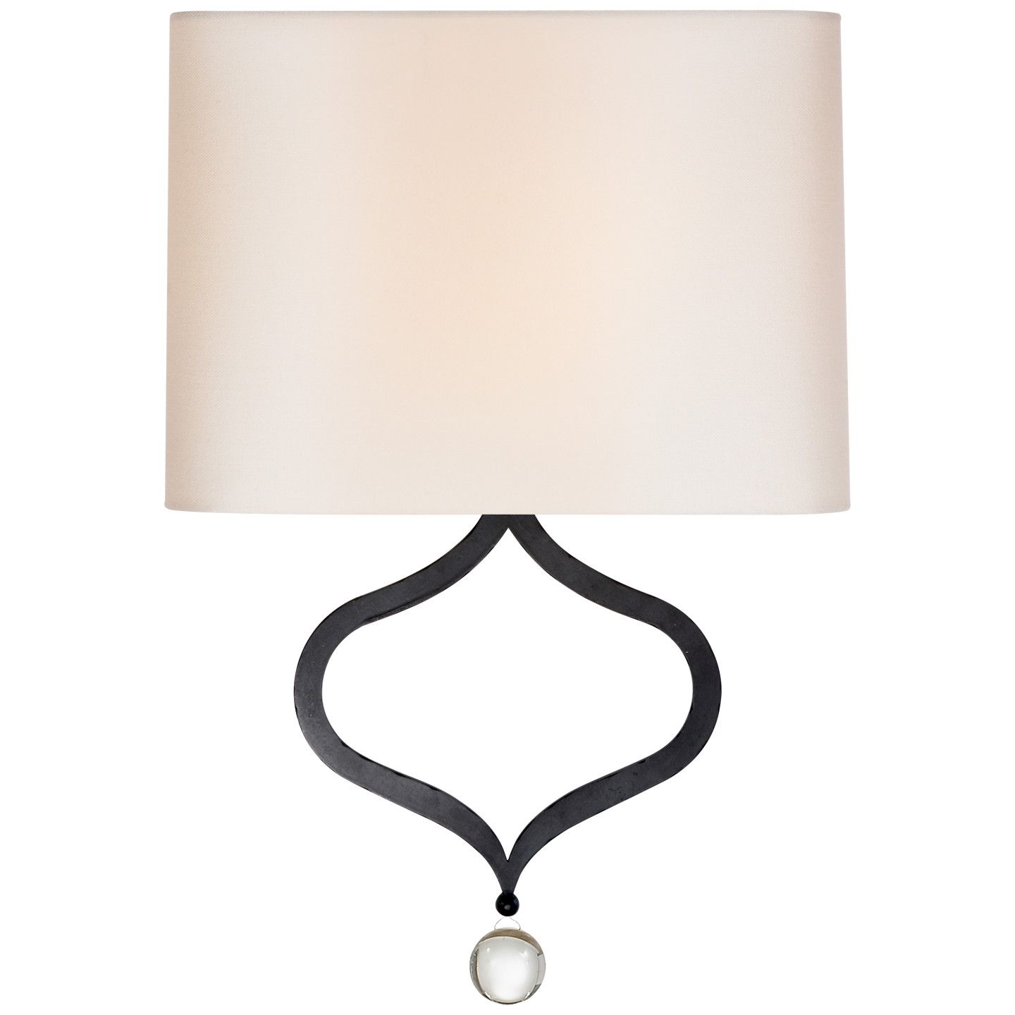 Heart Sconce Black