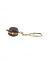 Triple Block Keychain Brown