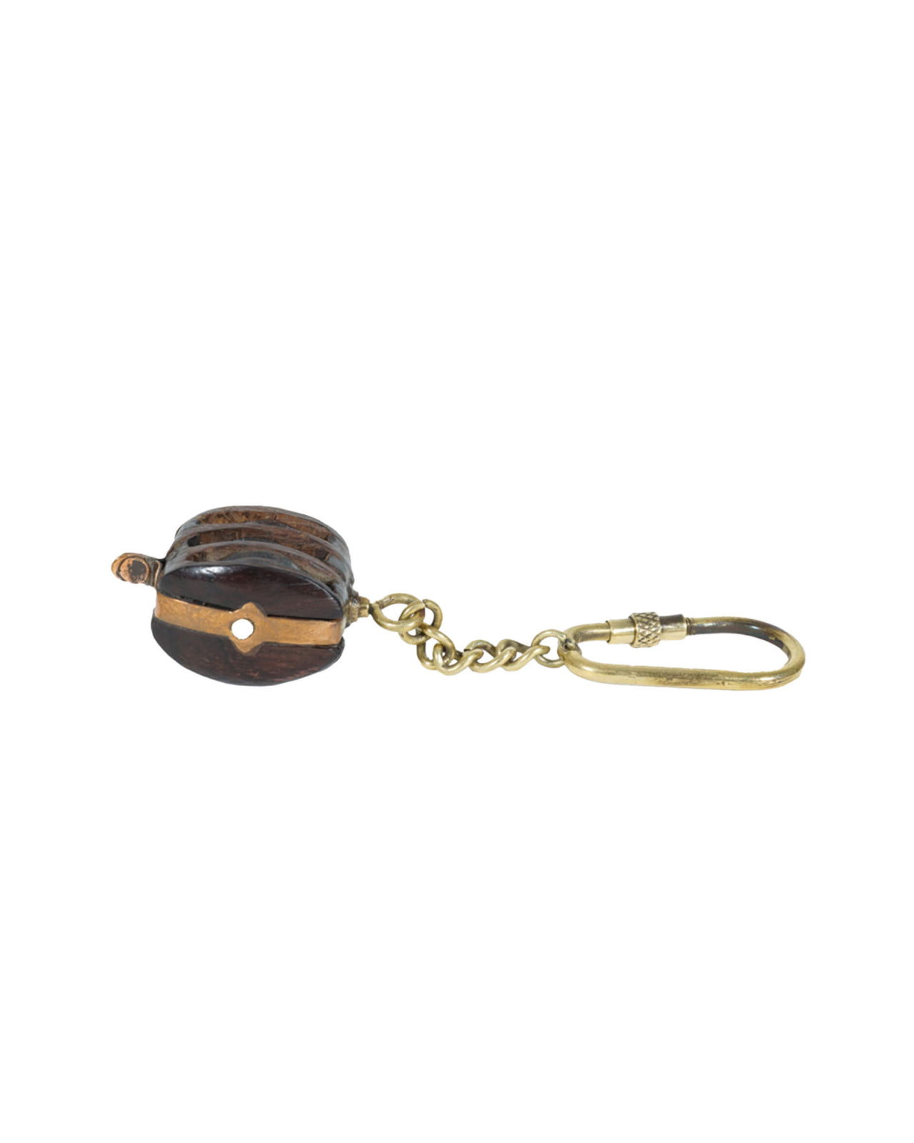 Triple Block Keychain Brown