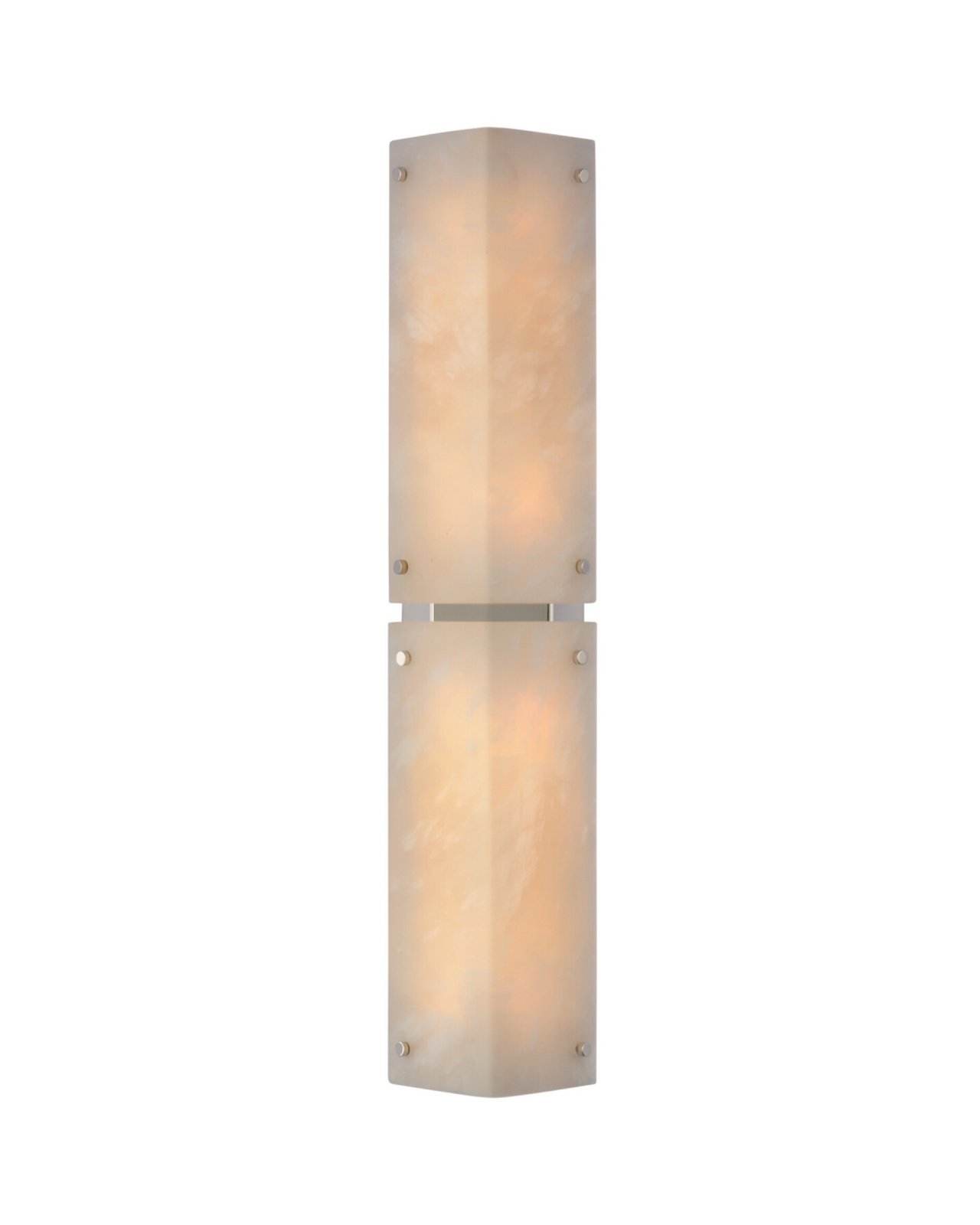 Clayton 25" Wall Sconce Polished Nickel and Alabaster