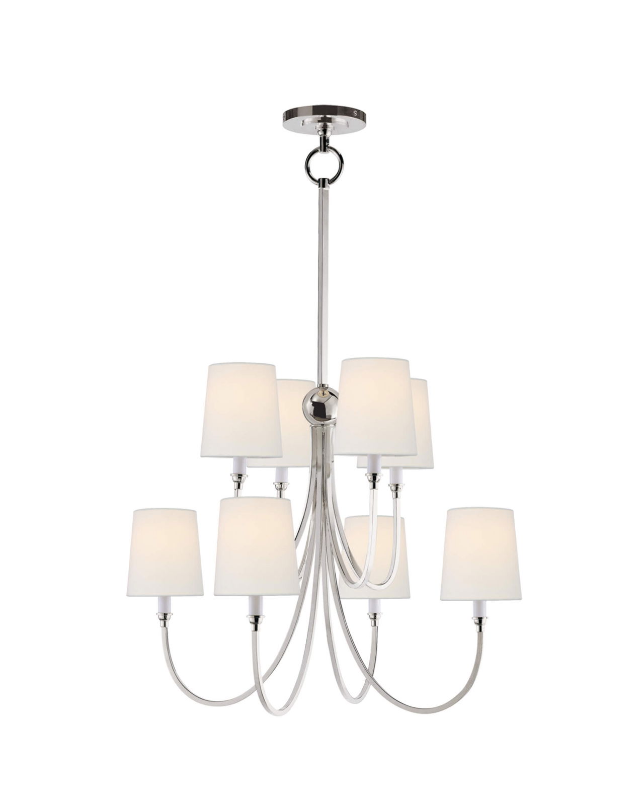 Reed Chandelier Polished Nickel L