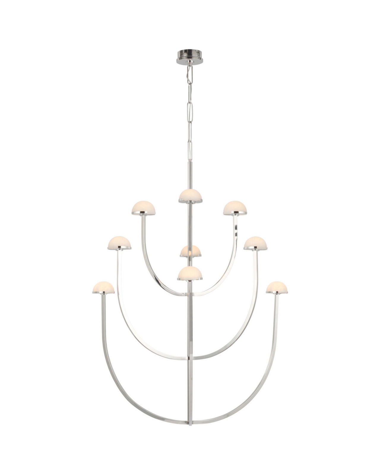 Pedra XL Three-Tier Chandelier Polished Nickel