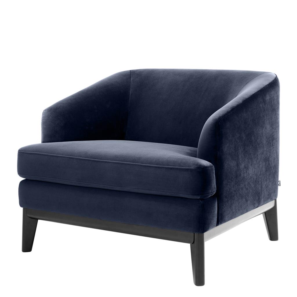 Chair Monterey Savona midnight blue velvet