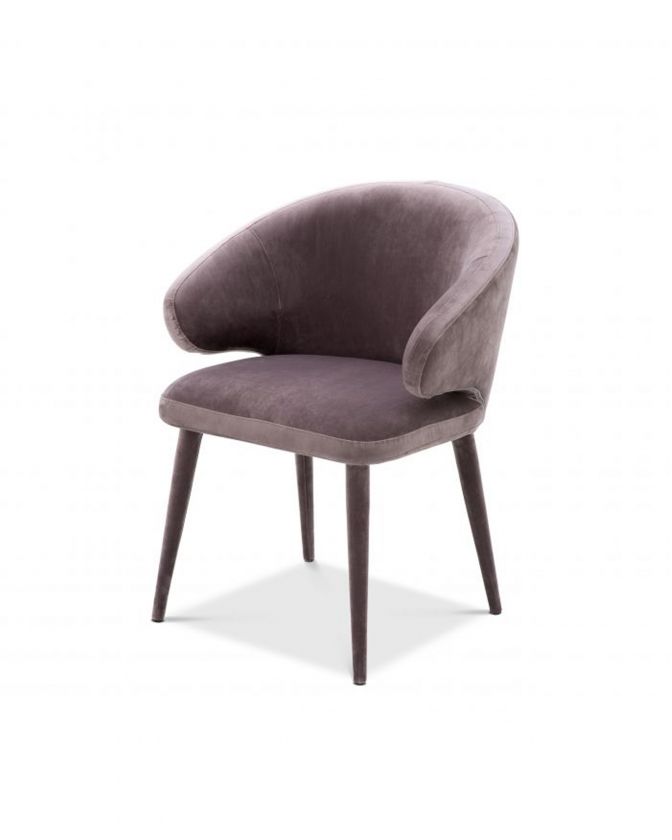 Taupe discount velvet chair