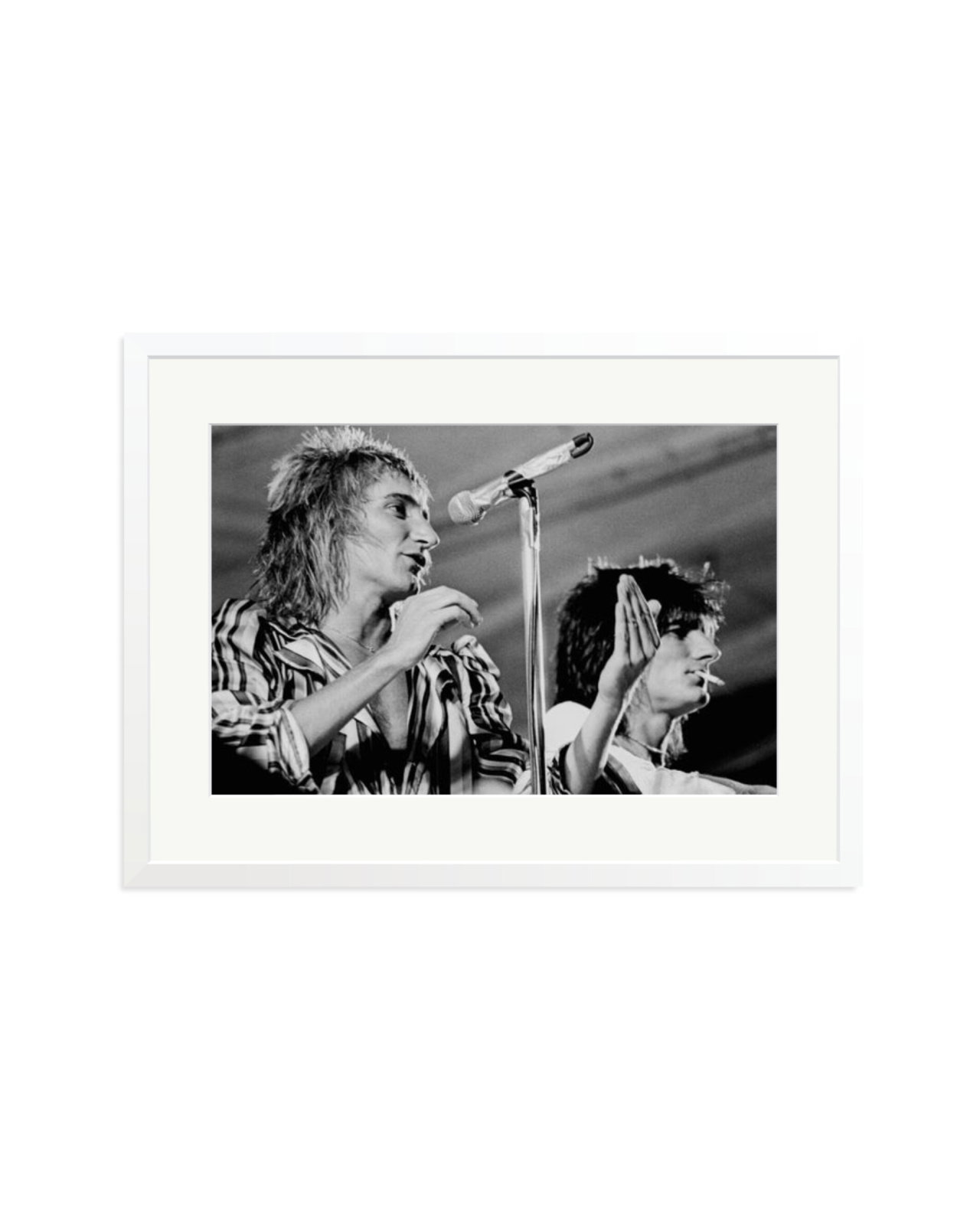Rod Stewart & Ron Wood 1975 White / XL
