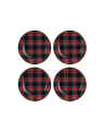 Tartan tallerkenunderlag 4-pakning