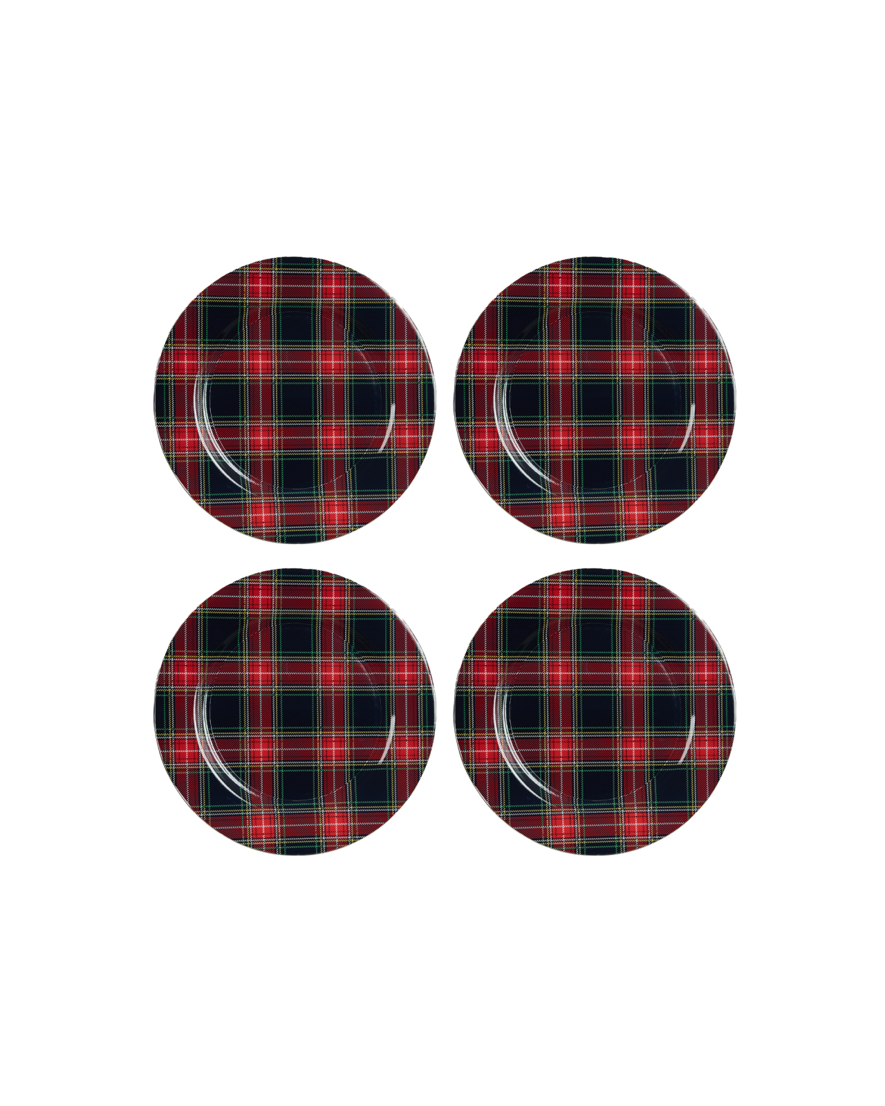 Tartan tallerkenunderlag 4-pakning