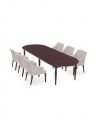 Osterville Dining Table Heritage English With Delano Chair Sand
