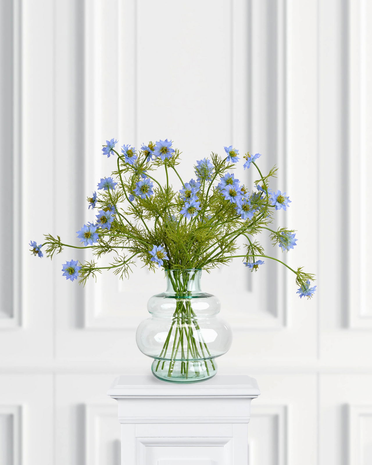 Nigella faux flower blue