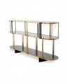 Clio Cabinet Round Low Brushed Brass