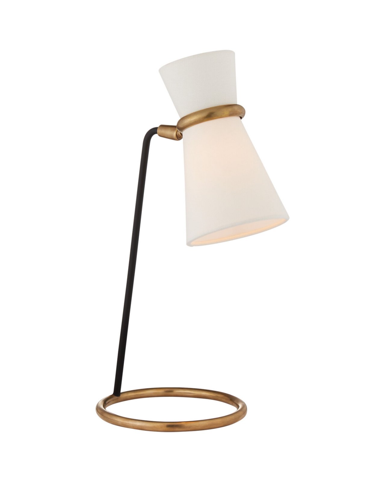 Clarkson Table Lamp Antique Brass and Black