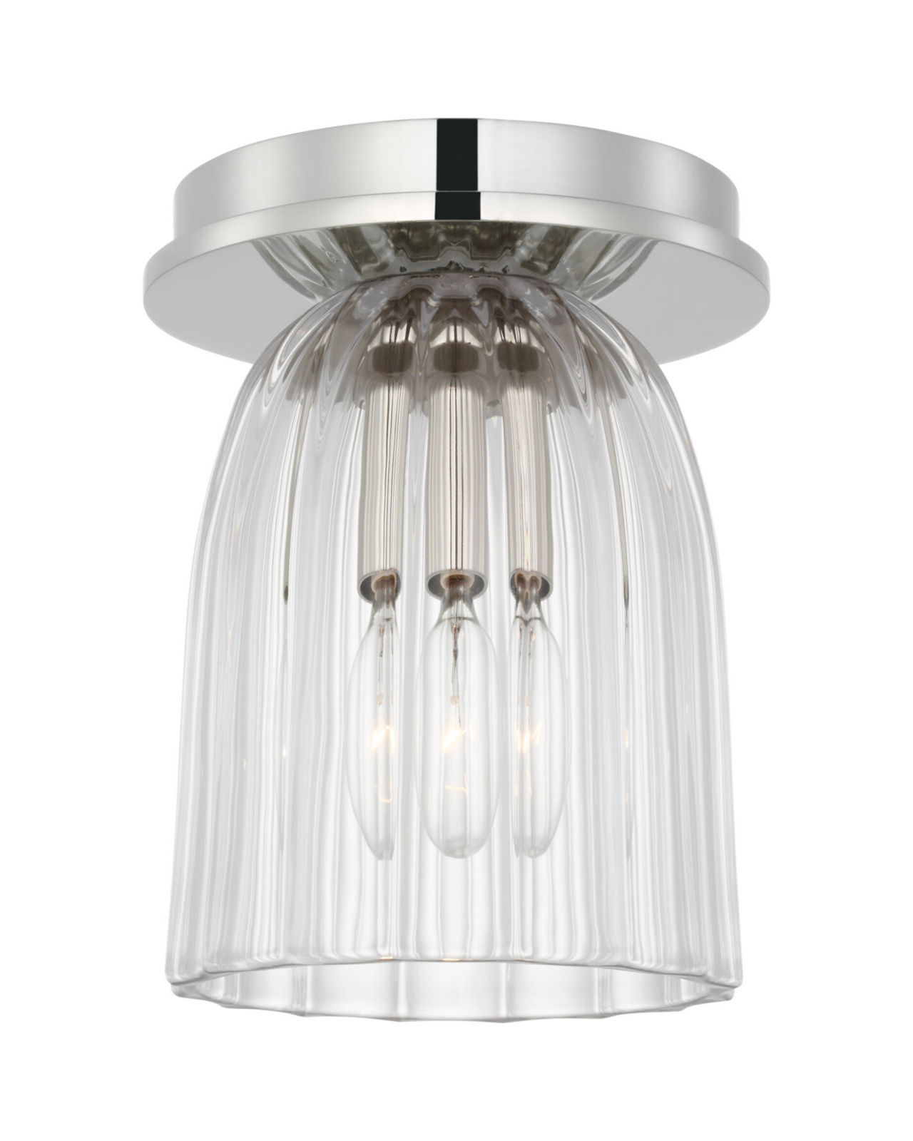 Asalea 5" Solitaire Flush Mount Polished Nickel