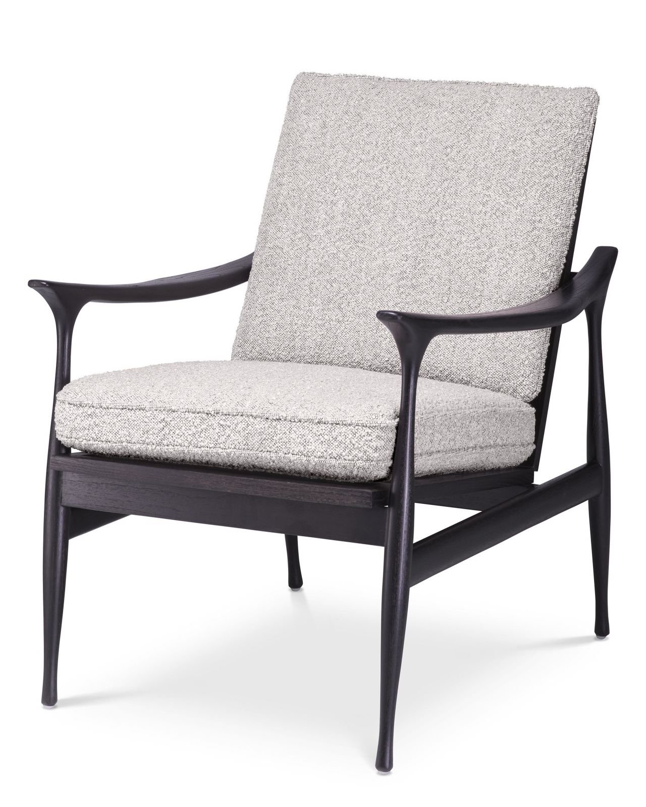 Chair Manzo bouclé grey